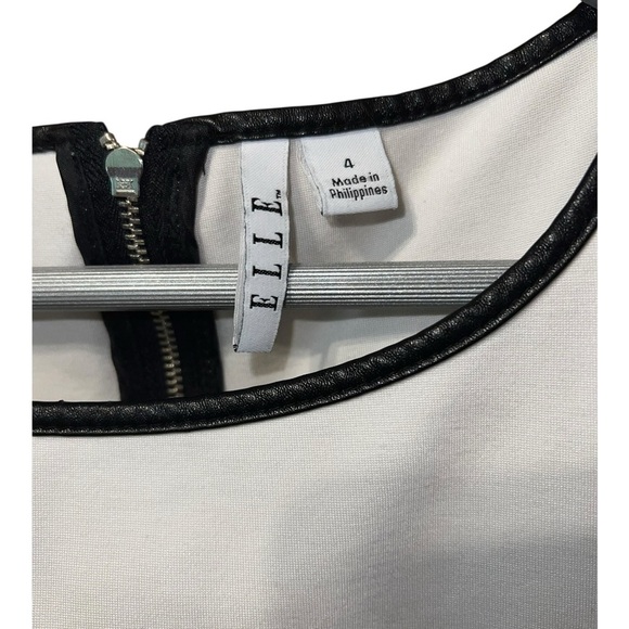 ELLE Black & White Fit-and-Flare Dress – Size 4 - Picture 3 of 4